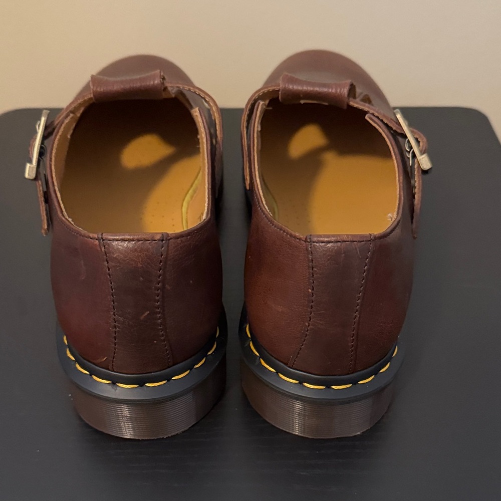 Dr Marten Mary Jane T-bar New Leather Brown Regency - Picture 3 of 6